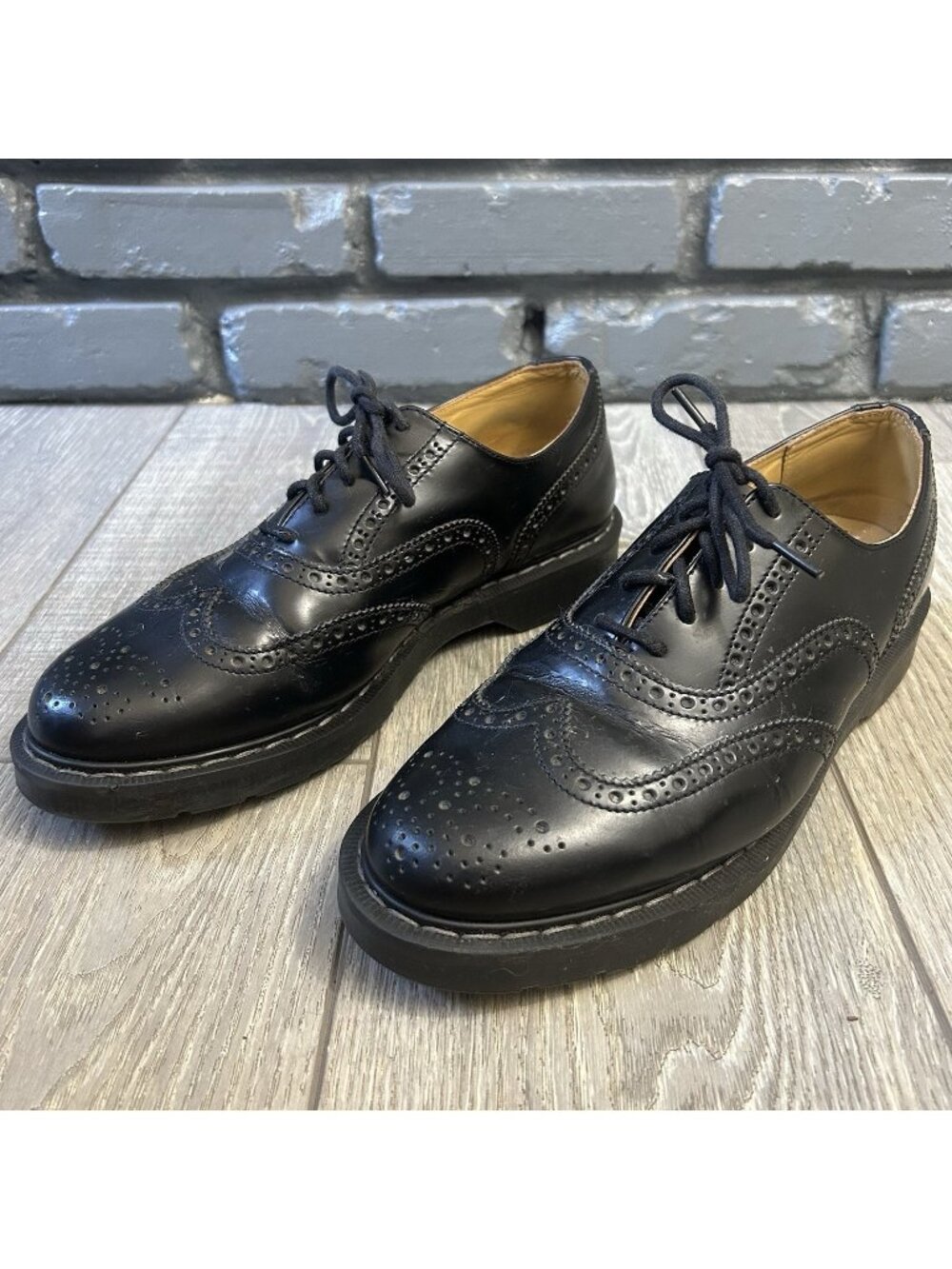 Solovair Vintage Wingtip Brogue Oxford Dress Shoes Mens UK 9.5 US 10.5